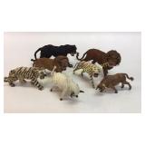 Antique Paper Mache Animals, Real Fur