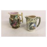 Majolica And Weller Pitchers