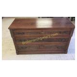 3 Drawer Chest W Burl Walnut Accents