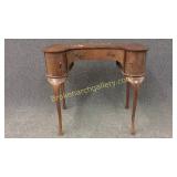 Oak Queen Anne Style Kidney Desk