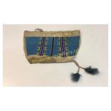 Plains Indian Deer Hide Beaded Bag