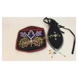 2 Beaded Tobacco Bags