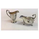 Sterling Sauce Boat, Cream Pot