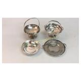 4 Sterling Baskets, Bowls
