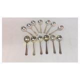 13 Sterling Soup Spoons