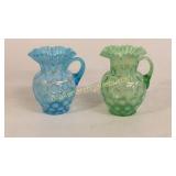 Fenton Opalescent Coin Spot Pitchers