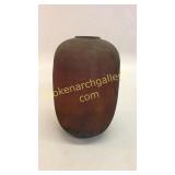 Signed Raku Pottery Vase