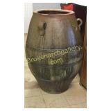 45" Tall Monumental Tobacco Spit Glazed Pot