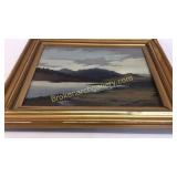 Oil on Canvas Lake Scene