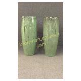 Pair 39" Art Pottery Floor vases