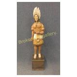 Hand Carbed & Painted Cigar Store Indian