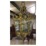 Ornate Brass Pendant Chandelier