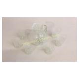 Opalescent Spanish Lace Water Set
