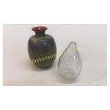 2 Art Glass Vases