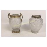 2 Czechoslovakia Glass Vases