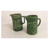 2 Salt Glaze Pottery Milk Pitchers