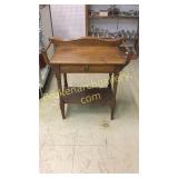 Oak Washstand W Towel Bars