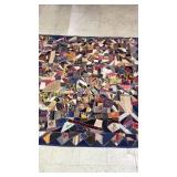 Vintage Silk Cabin Quilt