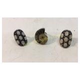 3 Silver Rings