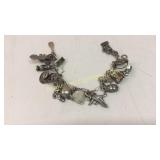 Sterling Charm Bracelet, 20 Charms