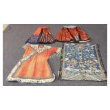 4 Pieces Asian Silk Embroidery