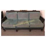 Black Lacquered Asian Influenced Settee