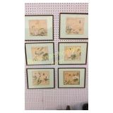4 Asian Pastels Butterflies & Florals