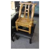 2 Asian Side Tables & Childs Chair