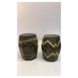 2 Asian Decorative Storage Containers