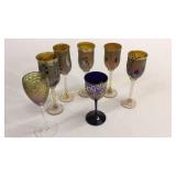 7 Swedish and Art Glass Stems