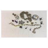 Group Mixed Silver and Sterling Jewelry