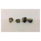 4 Assorted Ladies Rings