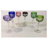 6 Bohemian Colored Stems