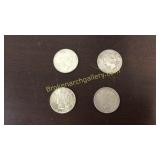 4 1922 Peace Silver Dollars