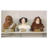 3 Star Wars Character Cookie Jars