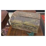 Paint Decorated Dome Top Document Box