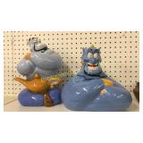 2 Walt Disney Aladdin Cookie Jars