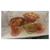 7 Pieces Merigold Carnival Glass