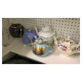 5 Various Porcelain Tea Pots