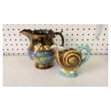 Copper Luster, Majolica Pitcher