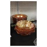 8 Merigold Carnival Glass Bowls