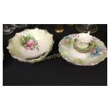 9 Pieces Hand Painted R.S.  Prussia