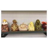 6 Assorted Cookie Jars