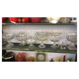 9 Victorian Glass Compotes, Honey Dishes