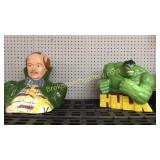 Wizard of Oz, Incredible Hulk Cookie Jars