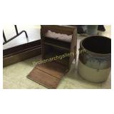 6 Gal Crock, Tool Tray & Shoe Shine Tote