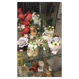 7 Assorted Figurines Flowers & Birds
