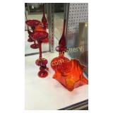 4 Pieces Ruby Glass