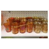 18 Merigold Carnival Glass Tumblers