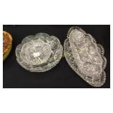 4 Pieces Brillant Cut Glass